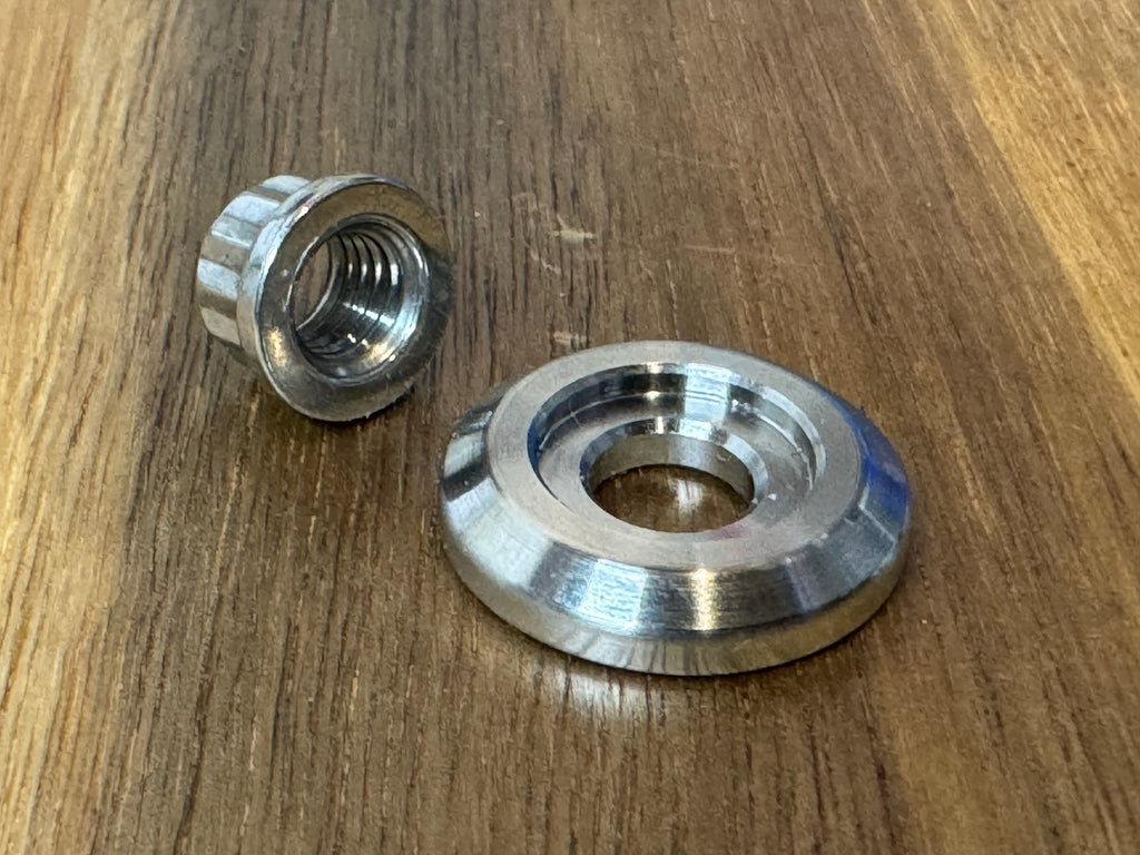 EXTSW BEVELED 5/16” ID x .938” OD x .188" Thick 316 SS, Fits 8 mm ARP Nut 400-8310