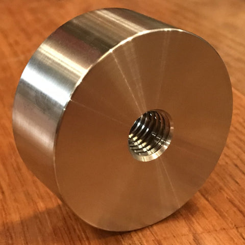 EXTSW 1/2-13 Tapped / Threaded ID x 2" OD x 7/8" Thick 304 Stainless Spacer / Boss