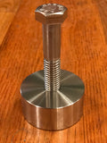 EXTSW 1/2-13 Tapped / Threaded ID x 2" OD x 7/8" Thick 304 Stainless Spacer / Boss