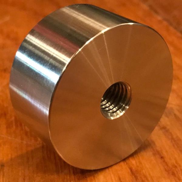 EXTSW 1/2-13 Tapped / Threaded ID x 2" OD x 1" Thick 304 SS Boss