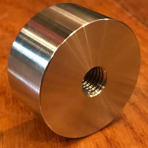 EXTSW 1/2-13 Tapped / Threaded ID x 2" OD x 1" Thick 304 SS Boss