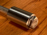 EXTSW 1/4” ID x (5/8”/.615") OD  x 1” Thick 304 Stainless Spacer