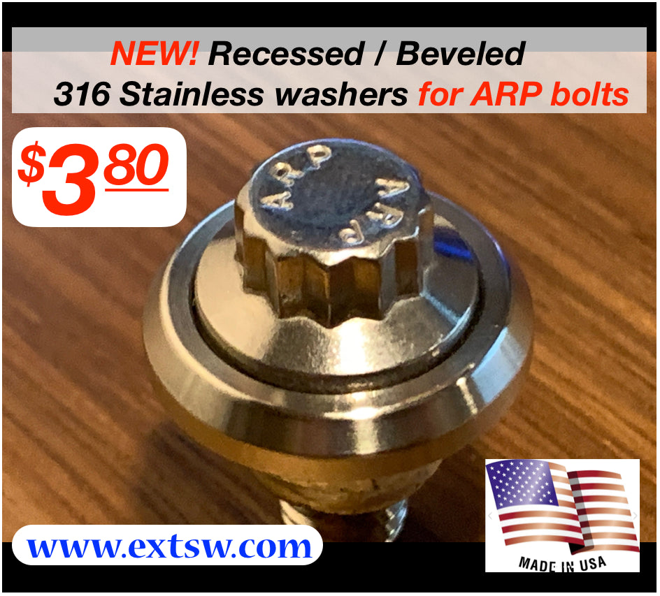 1/2" ID x 2" OD x 1/4" thick stainless washers